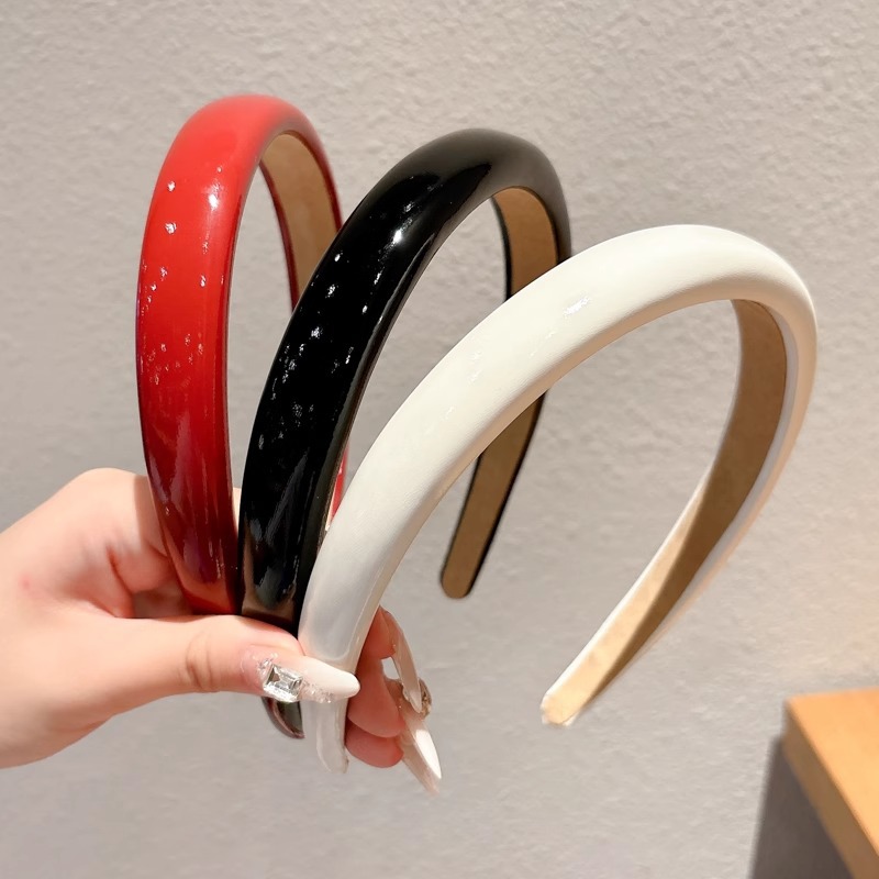 Corea del Sur Anchorage banda de cabello rojo lavado de cara banda de cabello de borde ancho temperamento tocado de cabello de alto cráneo paquete de cabello no estrangulación mujer