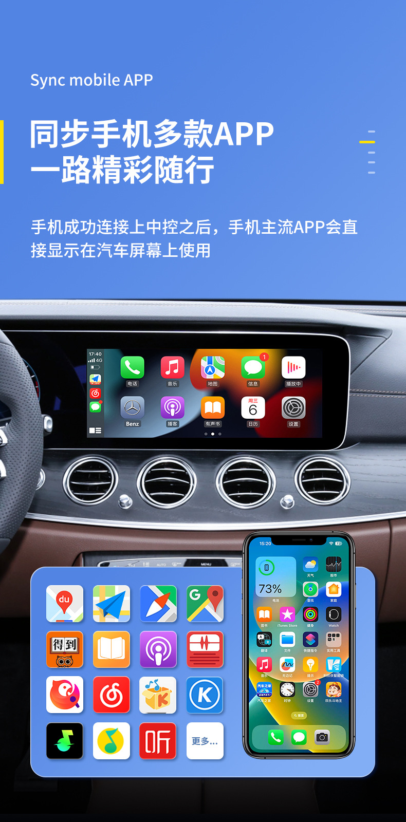Suitable for Wired to Wireless Carplay Box Suitable for Mercedes-Benz E Volkswagen Car Machine Huawei Hicar Interconnection C