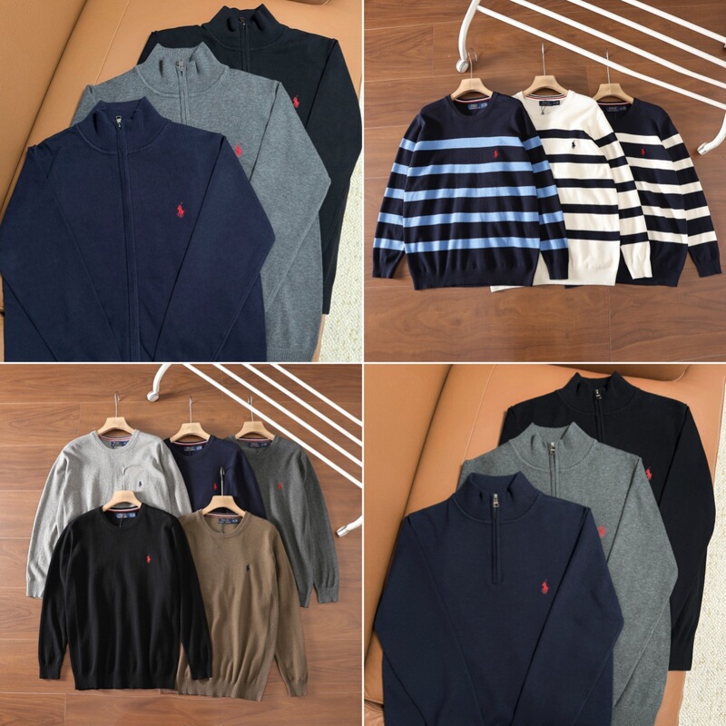 Top Correct Version of Winter New Classic Embroidered Knitwear Knitwear for Men and Women Business Round Neck Bottoming Knitwear Thread