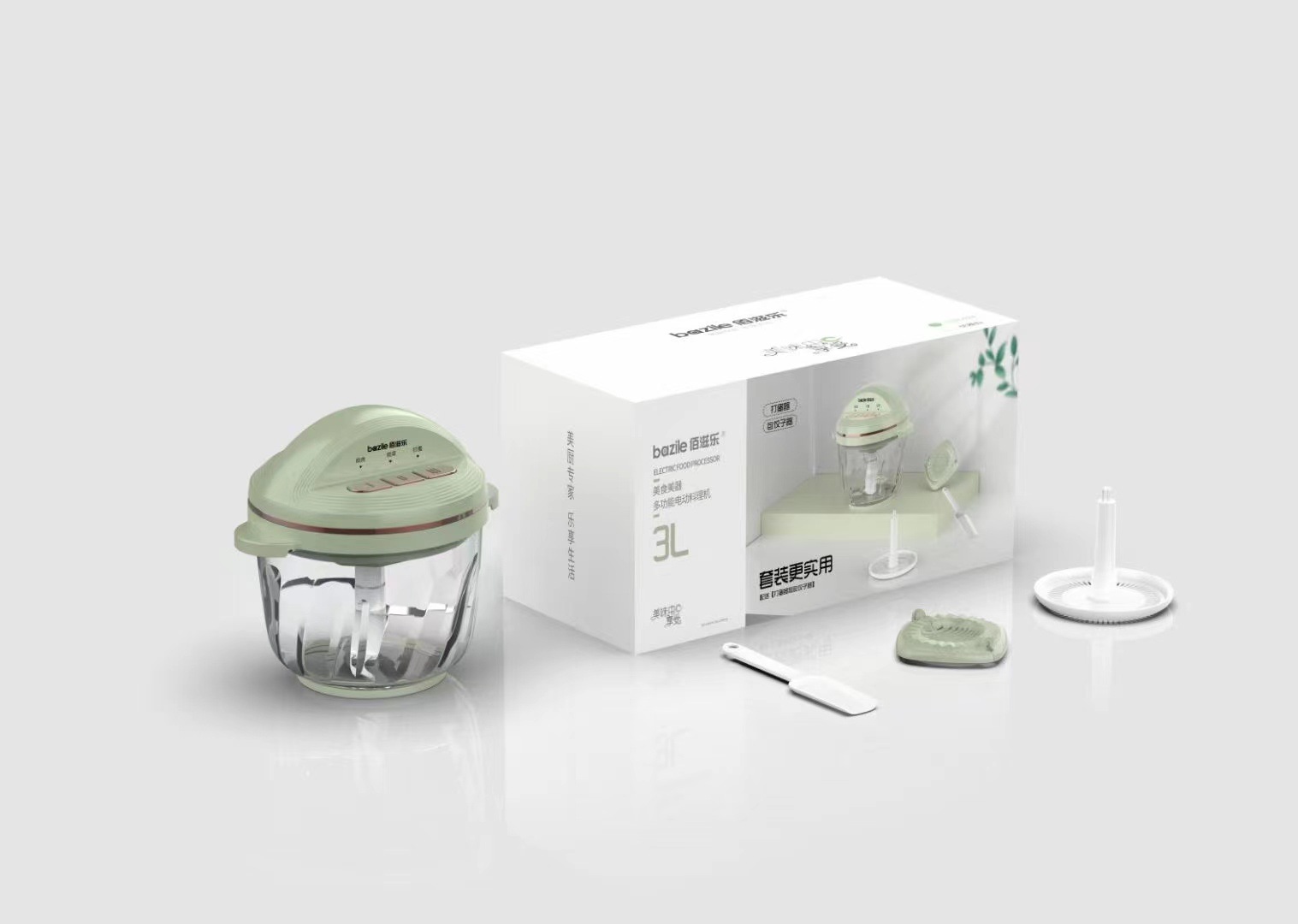 Vidrio verde pálido 3 litros 8019B