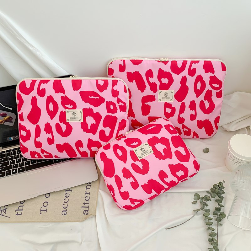 Cross-Border Leopard Print Notebook Liner Bag Computer Bag Tablet Storage Bag New 13Airmacbook 15inch Protective Cover