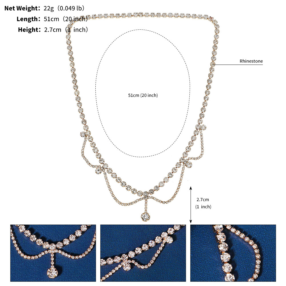 Ethnic Style Tassel Alloy Inlay Rhinestones Hair Band 1 Piece