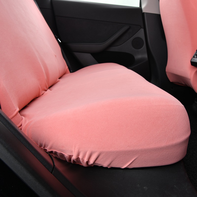 Elastic Car Seat Cover, Derong Rear Seat Cushion Cover, Seat Cushion, Backrest and Headrest Integrated Cover, Dust-Proof and Stain-Resistant, Single Layer