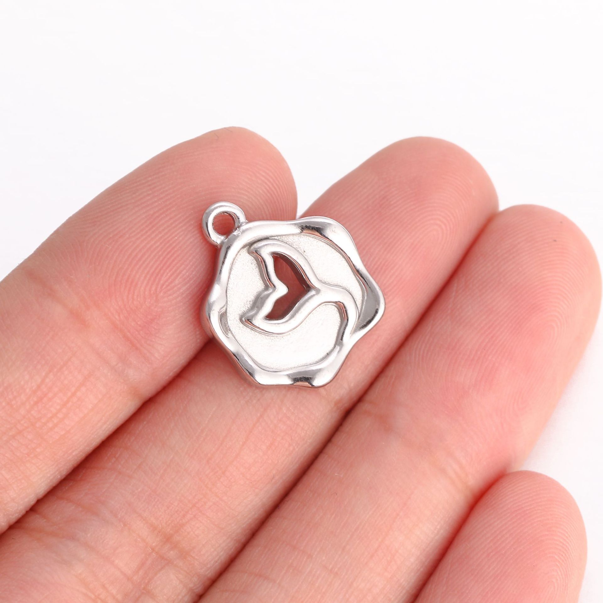 DIY Jewelry Accessories Classification 3 PCS/Package 14*17mm 304 Stainless Steel Fish Tail Pendant
