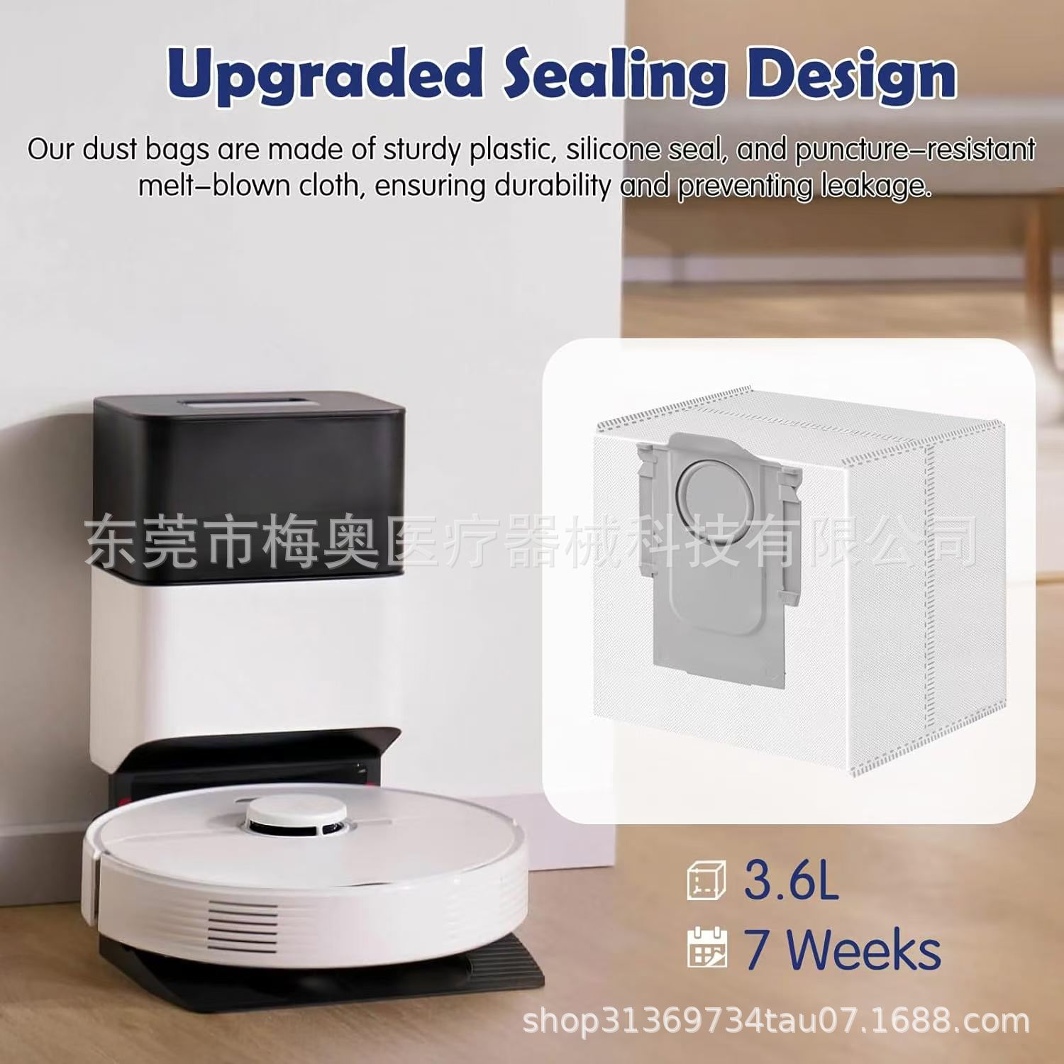 Adapte Roborock S8 S7 Q5 Q7 Q8 G10S piedra barrer robot accesorios bolsa de polvo engrosamiento