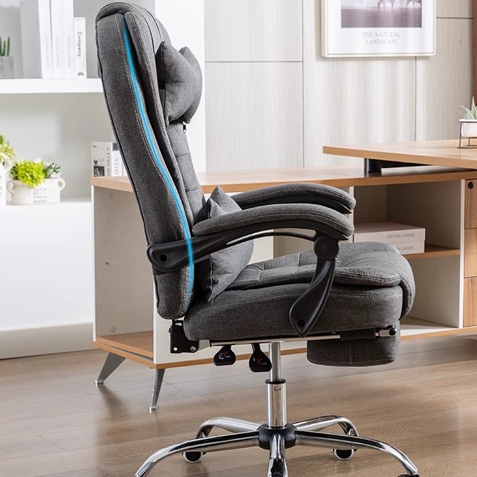 Silla de oficina silla de computadora ergonómica reclinable respaldo para el hogar asiento de dormitorio sofá de deportes electrónicos silla de jefe de cuero image 5