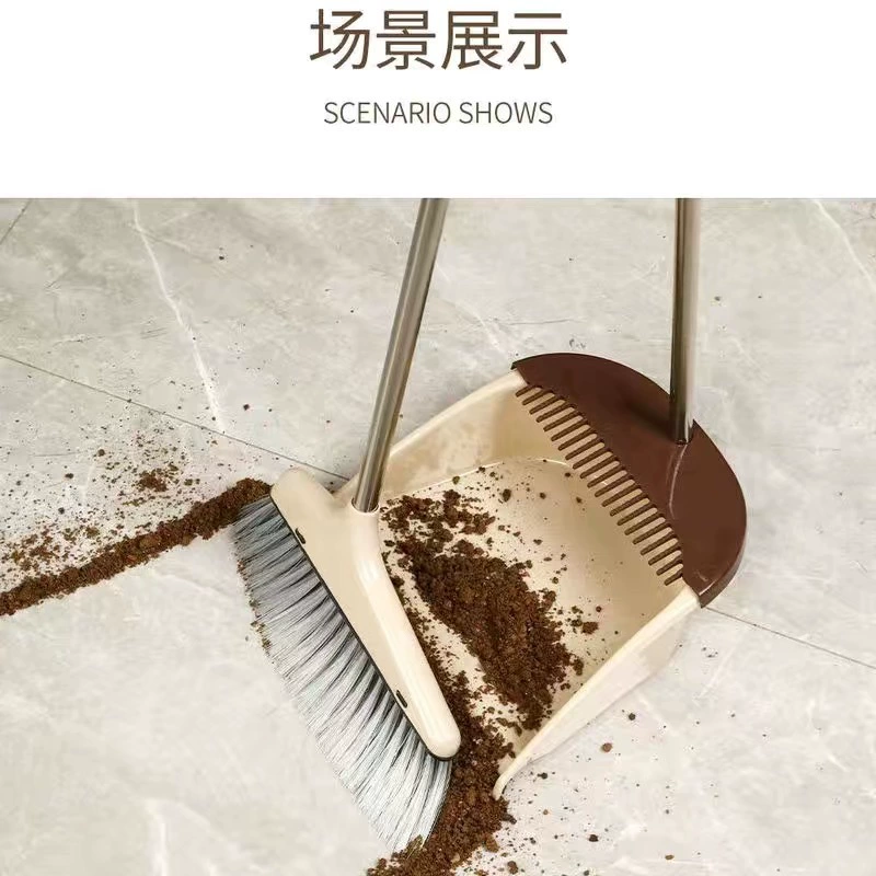 Broom, dustpan, soft set, garbage can for home use