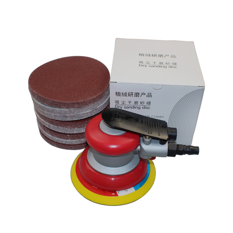 粘扣式砂纸125mm砂纸5寸圆盘气动磨砂机砂纸60目 80目 100目120目
