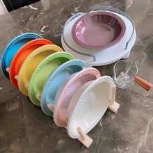 飞碟碗法国很酷的15cm彩虹渐变餐具餐前盘陶瓷盘子耐高温菜盘家用