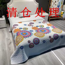 外贸尾单多用途220x240大尺寸床盖夹棉床单床垫褥子绗缝被铺沙发