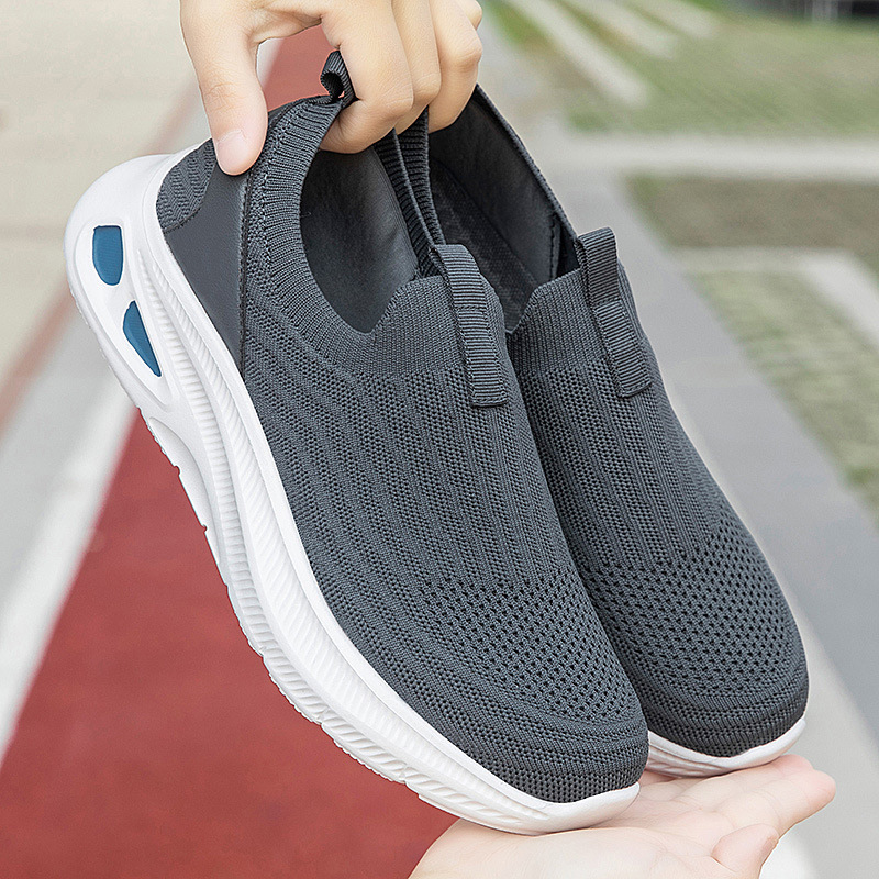 Cross-Border Hot-Selling Spring Breathable Mesh Walking Shoes for Couples, Elderly Shoes, Men's Shoes, Mom Shoes, Slip-On Shoes