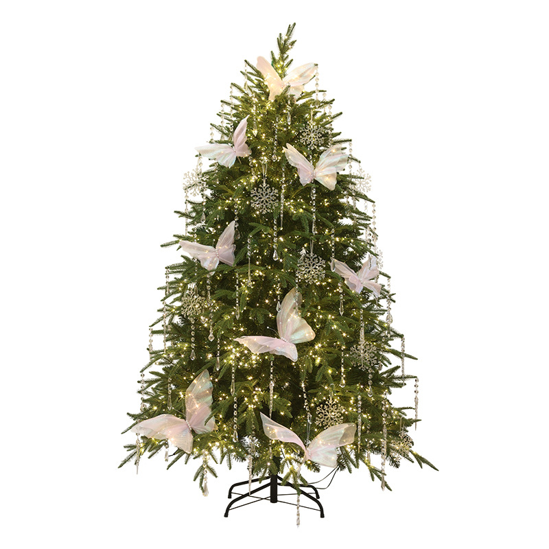Transfronterizo nuevo PE cristal mariposa árbol de Navidad paquete luminoso hogar sala de estar DIY decoraciones de Navidad