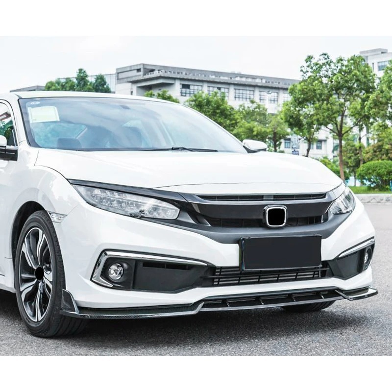 Suitable for 2019-2021 Tenth-Generation Civic Sedan Front Lip Corner Wrap and Front Spoiler Small Body Kit