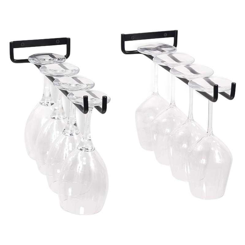 Household Red Wine Cup Hanging Cup Rack Simple Inverted Hanging Goblet Single Row Wine Cup Rack 30cm Wine Cup Rack