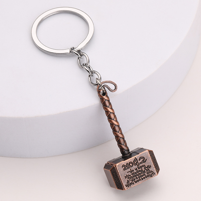 メーカー直販アメリカ隊長雷神キーホルダー金属ハンマーキーホルダーアベンジャーキーチェーン周辺プレゼント|undefined