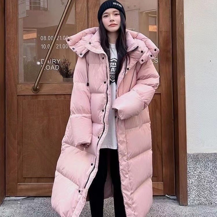 2023 New Winter Korean Style Mid-length Over-the-knee Cotton Outwear for Women Loose Hooded Large Size down Cotton Outwear Thickeneded Outwear 2023 New Winter Korean Style Mid-length Over-the-knee Cotton Outwear for Women Loose Hooded Large Size down Cotton Outwear Thickeneded Outwear