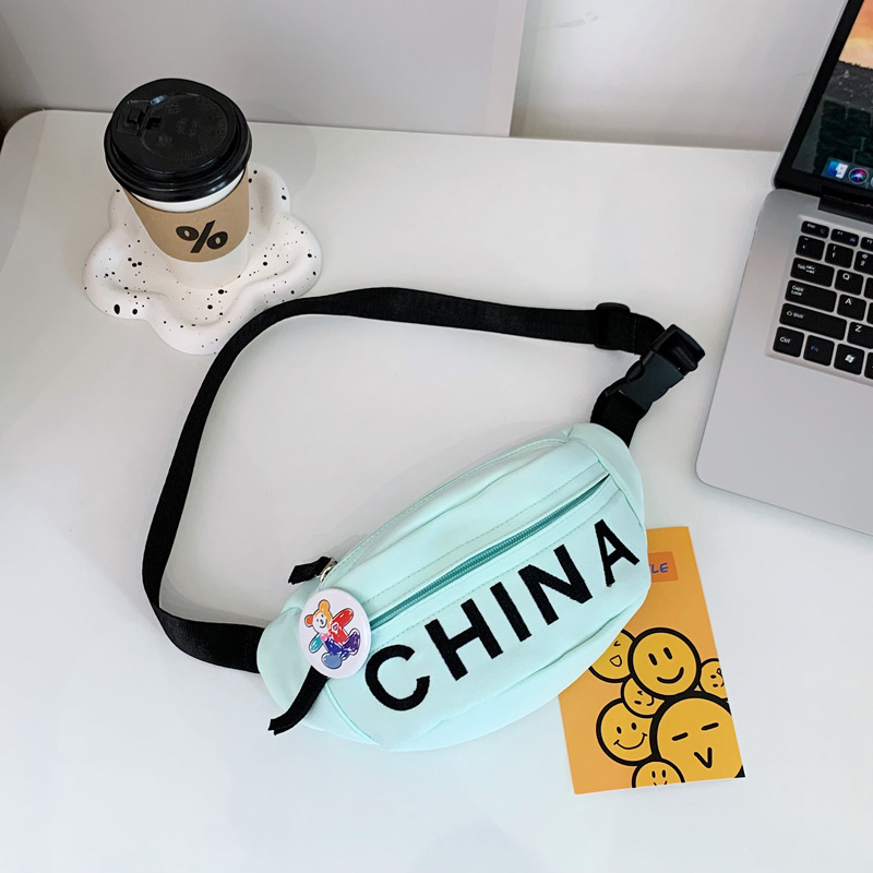 Nuevo tipo de bolso infantil estilo coreano de moda letras bolso de mochila para hombres simple de alto valor de belleza bolso de pecho ligero