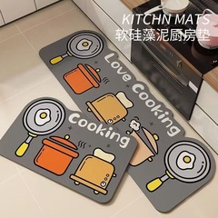 かわいいアニメ珪藻泥キッチンマットトイレ入り口速乾じゅうたんトイレ滑り止めマット卸売り