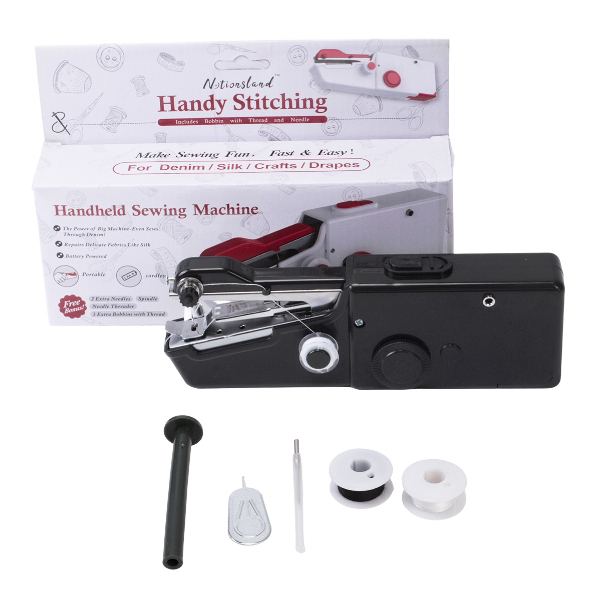 Máquina de coser eléctrica doméstica portátil USB conectable máquina de coser mini máquina de coser portátil pequeña