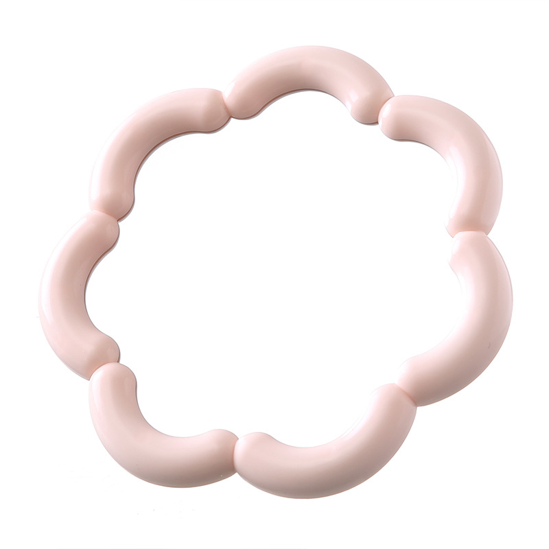 Espejo de flores de viento de crema, mirillo de maquillaje galvanizado, mirillo de maquillaje irregular, dormitorio de estudiantes