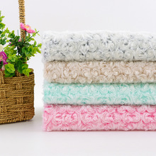 全涤500克小兔绒刮底背印 兔毛刷花磨圈 玩具鞋子 现货供应