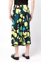 日本宅家褶皱裤子JF162垂坠感印花宽松直筒休闲阔腿八分裤男潮