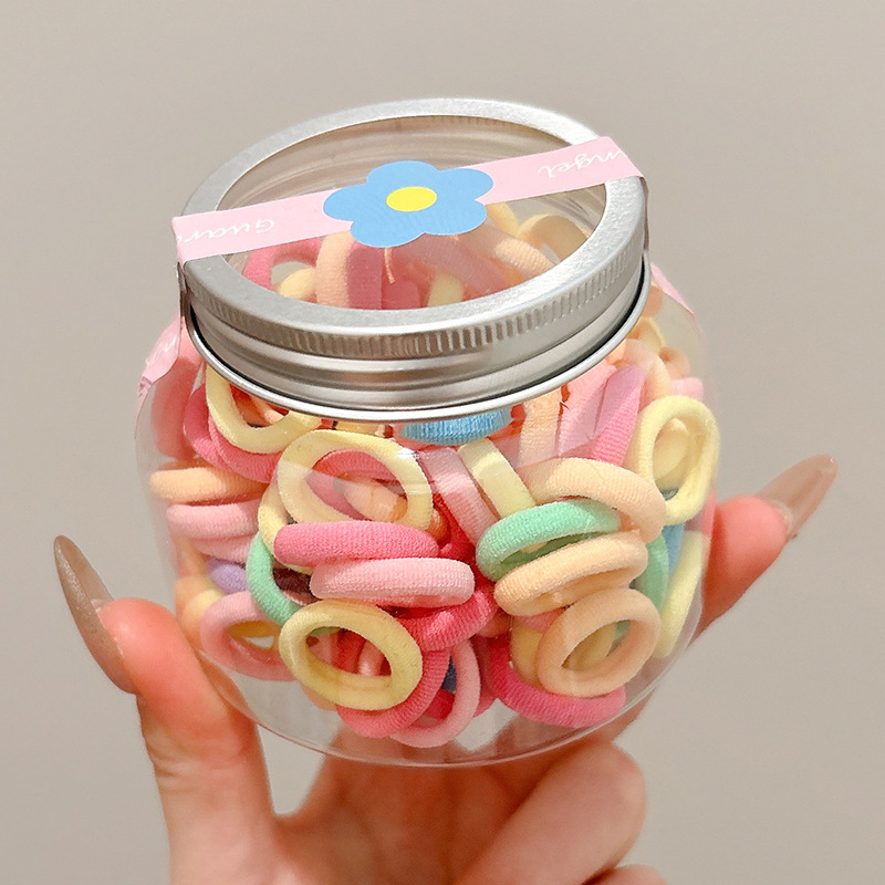 Anillo para el cabello de los niños, banda de goma de alta elasticidad, cabello trenzado, no daña el cabello, cuerda para atar al bebé, red neta 2025 nueva funda de cuero de cuerda para el cabello