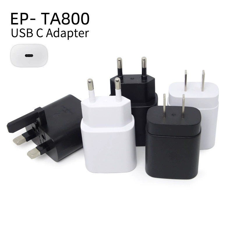 Подходит для использования Samsung мобильного телефона быстрая зарядка TA800 USB-C зарядное устройство правила США и Европы супербыстрая зарядка