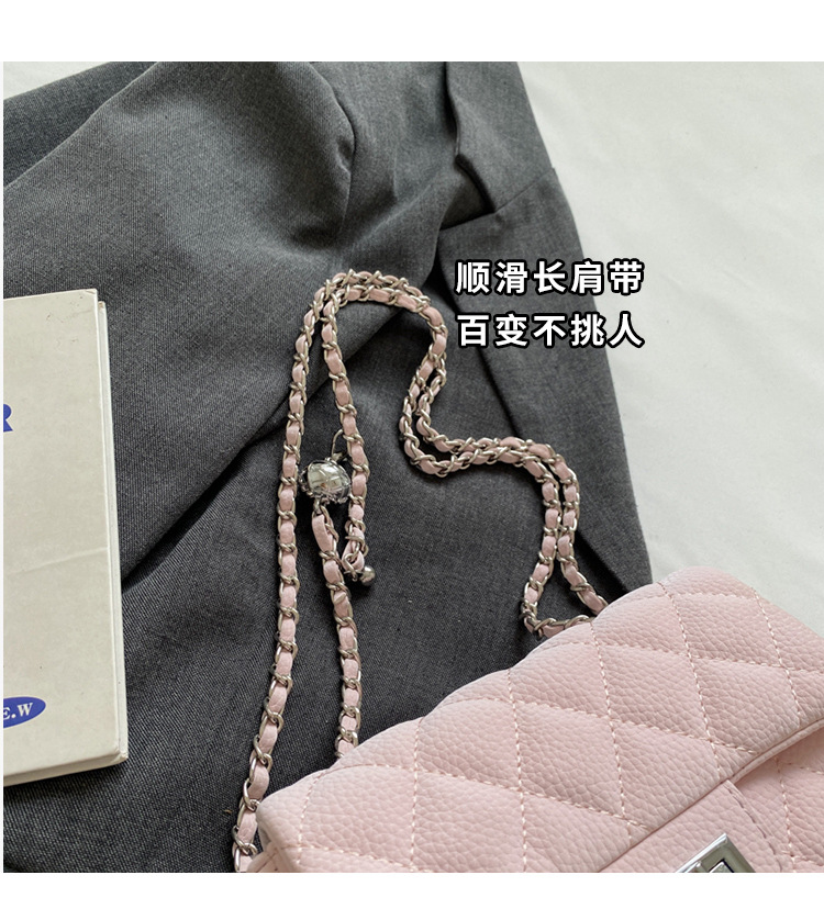 Diamond-shaped chain bag for women, 2025 new style, trendy and high-end fashion, versatile for spring and summer, single-shoulder crossbody bag, small square bag Item Picture