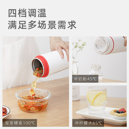 SDRNKA Portable Electric Kettle Home Travel Insulated Combo Dorm Small Type-C Heated Water Cup