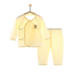 Baby clothes summer set long-sleeved for babies 1-6 months, thin baby sleepwear, newborn children air conditioning clothes, separate, pure cotton