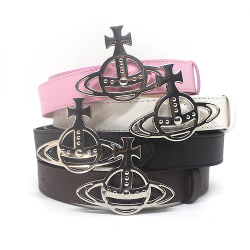 Trendy New Classic Saturn Buckle Belt Universal Casual Fashion Versatile Decorative Skirt Jeans Belt