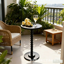 现货木制北欧角几中古风边几床头阳台圆桌沙发卧室客厅家用茶几