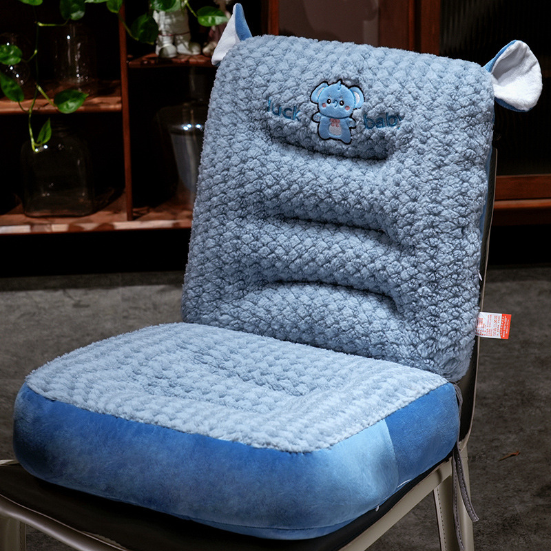 Elefantes de dibujos animados dinosaurios cojín de asiento de oficina grueso cojín de asiento desmontable antideslizante cojín de respaldo de automóvil