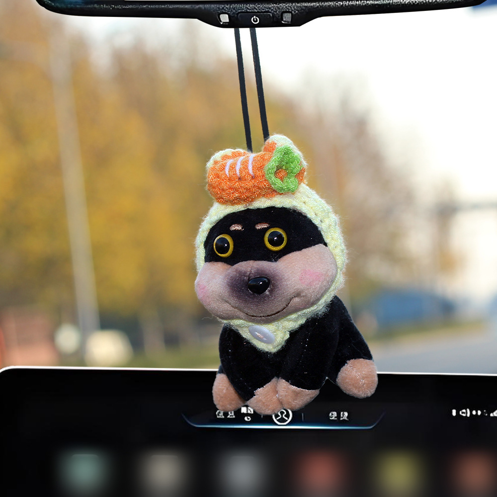 Colgante de automóvil 2025 nuevo perro muñeca de abeja muñeca de automóvil retrovisor remolque accesorios para chicas colgantes