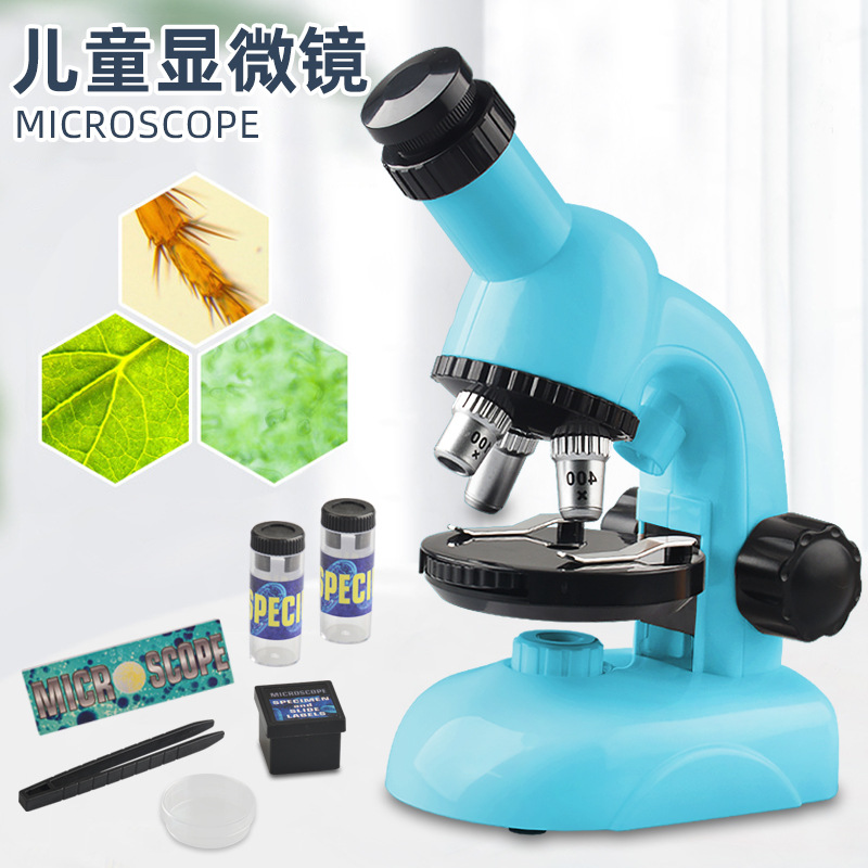 Children's microscope toy HD 1200 times DIY biological experiment magnifying glass educational STEM educational AIDS cross borders