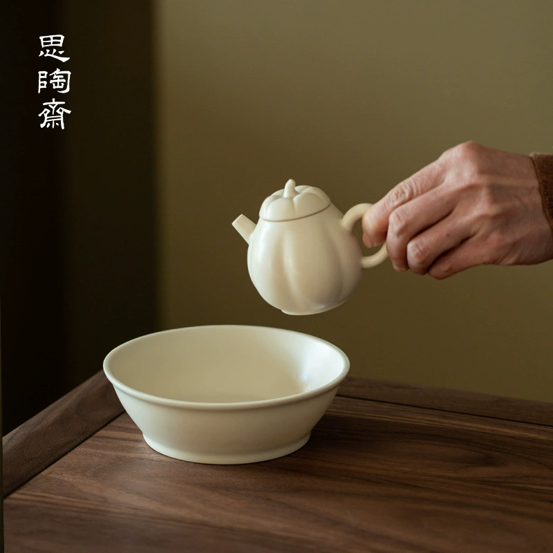 Синяя Чайник Modern ceramic teapot for home use, simple and elegant design, wholesale
