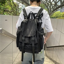 双肩包男学生书包女韩版2023新款工装旅行包电脑背包校园原宿潮牌