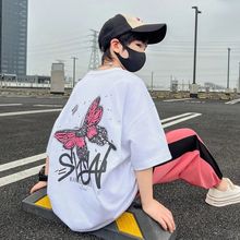 男童纯棉短袖上衣2025新款学生夏装洋气酷帅男孩中大儿童夏款潮牌