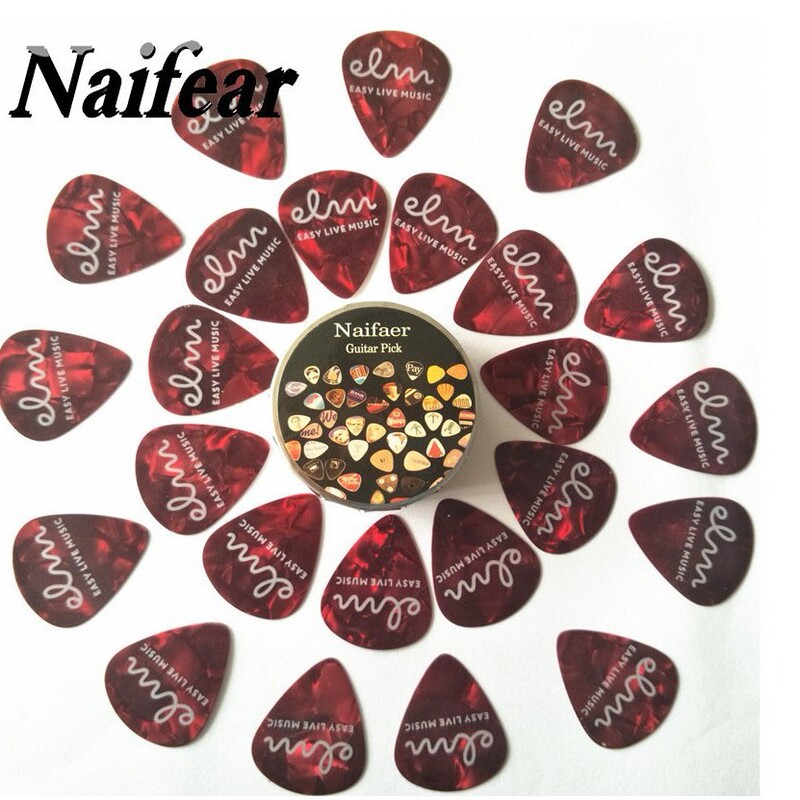 Personalized Color Printed Pattern Band Guitar Pick Keychain Necklace Stainless Steel/Celluloid Pick