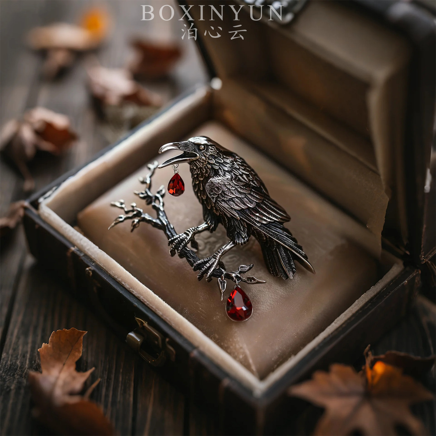 Buxinyun Original Dark Style Crow Brooch Pin Light Luxury Vintage Exquisite Clothing Accessories Brooch Jewelry