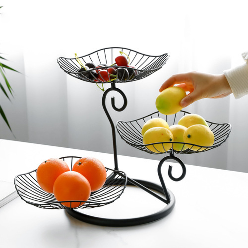 Nordic INS-style golden iron fruit tray/dry snack tray minimalist creative living room home tea table snack tray decoration