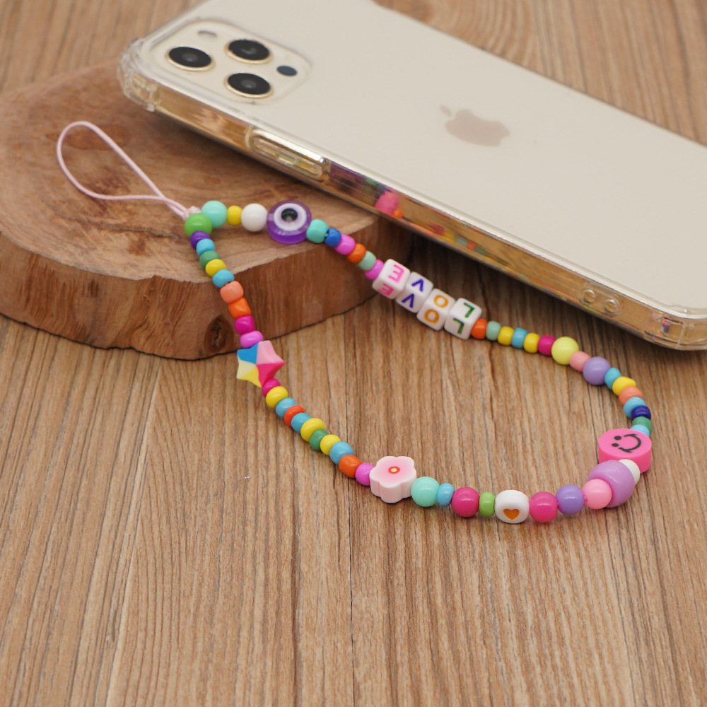 Wholesale Geometric Blue Devil's Eye Pattern Mobile Phone Strap Nihaojewelry display picture 3