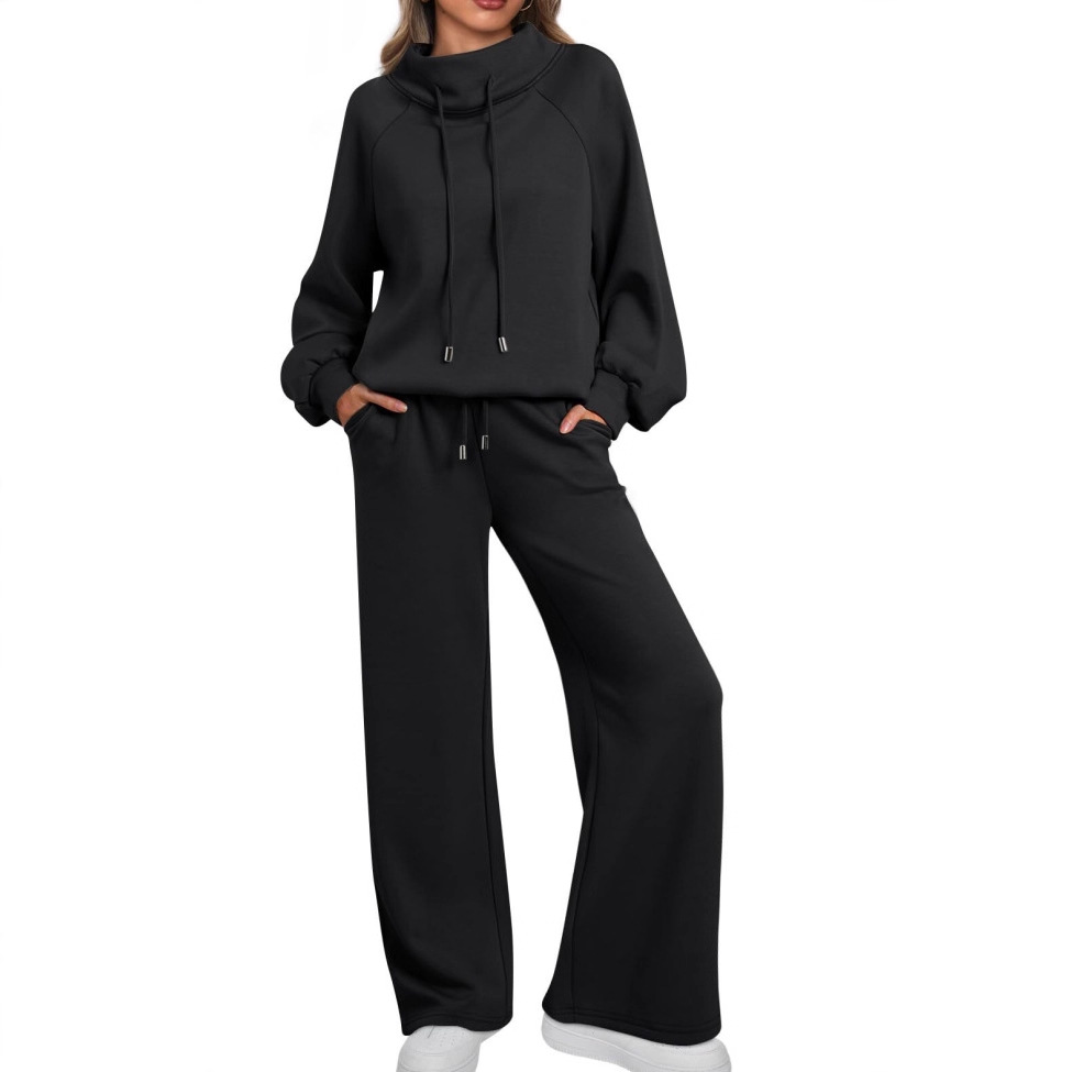 Foreign Trade Amazon Cross-Border Fashion Casual Round Neck Long-Sleeved Sweatshirt and Sweatpants Women's Suit Women's Clothing