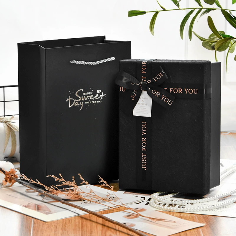 Gift box, bag, black lipstick, Birthday gift