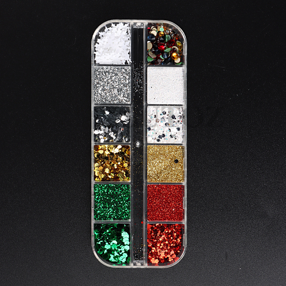 Christmas Simple Style Solid Color Sequin Nail Decoration Accessories 1 Piece display picture 4