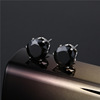 Zirconium, fashionable earrings suitable for men and women, universal trend crystal, accessory, Korean style, wholesale