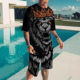 New Men's Sports suit 3D Printed Lion Short-sleeved Outdoor Travel Casual Two-piece Plus Size Clothing