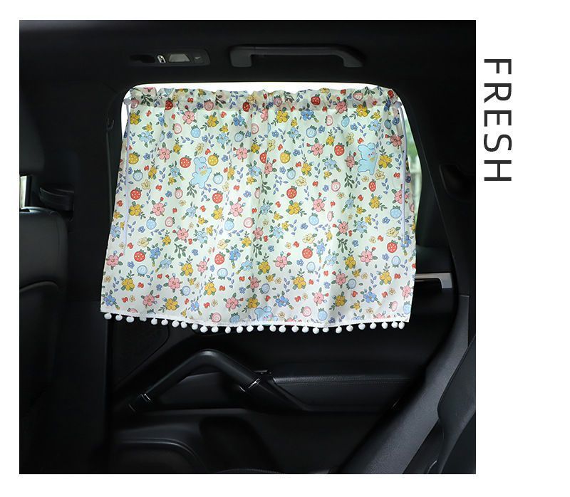 ins wind car sunshade curtain Children Baby baby sucker car shade curtain car side window sunscreen car curtain