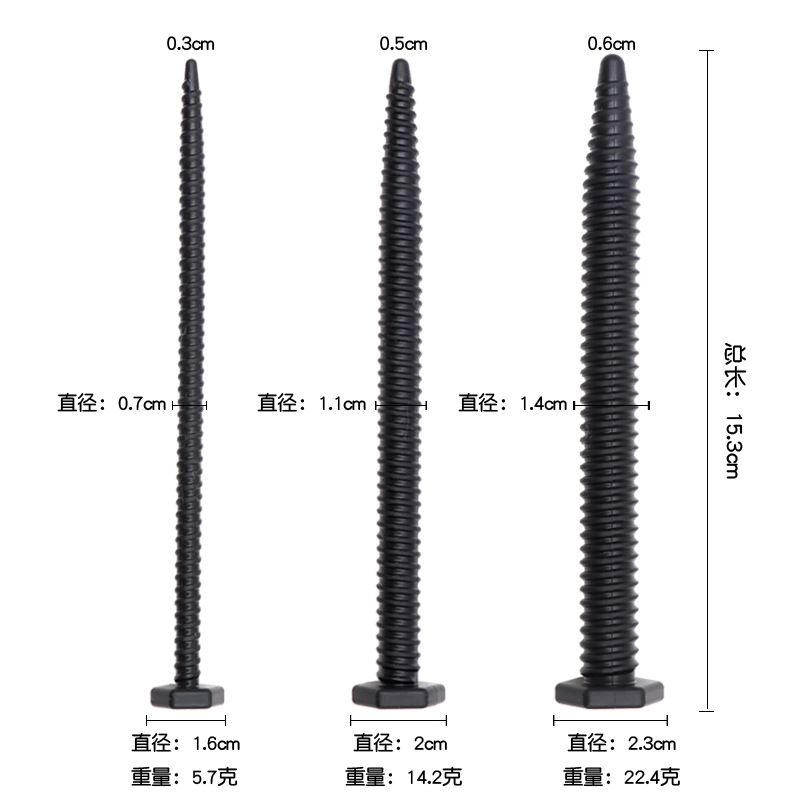 Silicone Threaded Urethral Plug Rod, Adult Penis Sound Training, Large Size — detail image 3